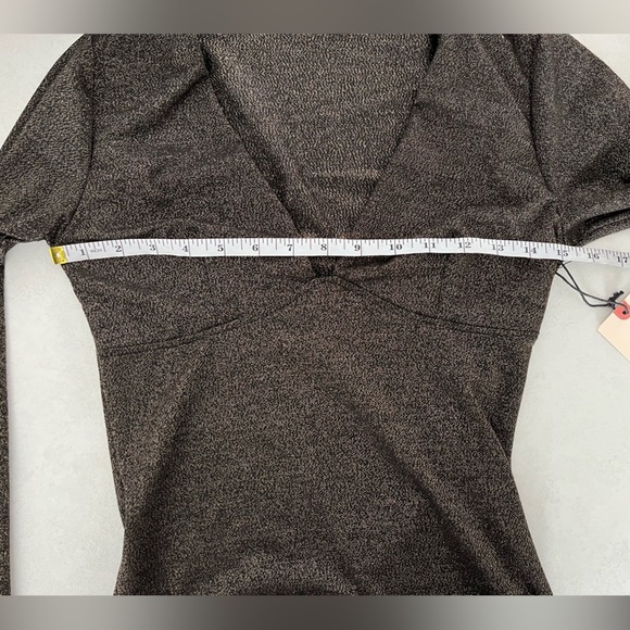 NWT Sincerely Jules/ Metallic glitter/ Bodysuit/ Long sleeve/ Size US S - Picture 14 of 15